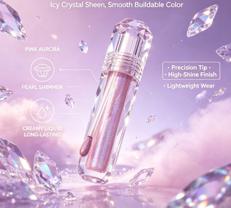Creamy Glitter Highlighter Stick - Long-Lasting Shimmer Glow for Eyeshadow, Cheekbones & Body