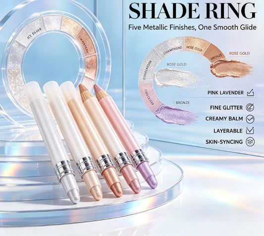 Dual-Ended Cream Highlighter Sticks - Face & Body Shimmer Glow Makeup for Soft Blendable Radiance