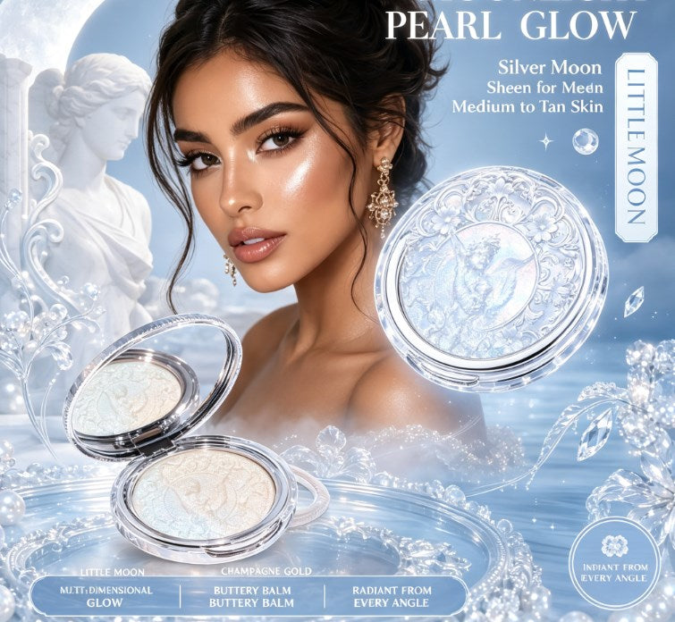 Fine Glitter Powder Highlighter - Burst-Like Metallic Luster for Face, Eyes & Body, Long-Lasting Glow