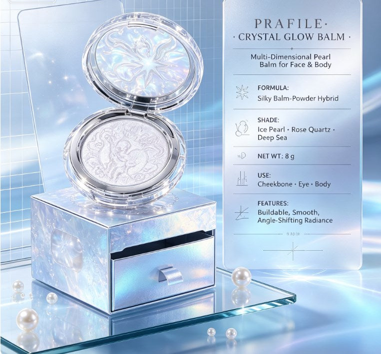 Fine Glitter Powder Highlighter - Burst-Like Metallic Luster for Face, Eyes & Body, Long-Lasting Glow