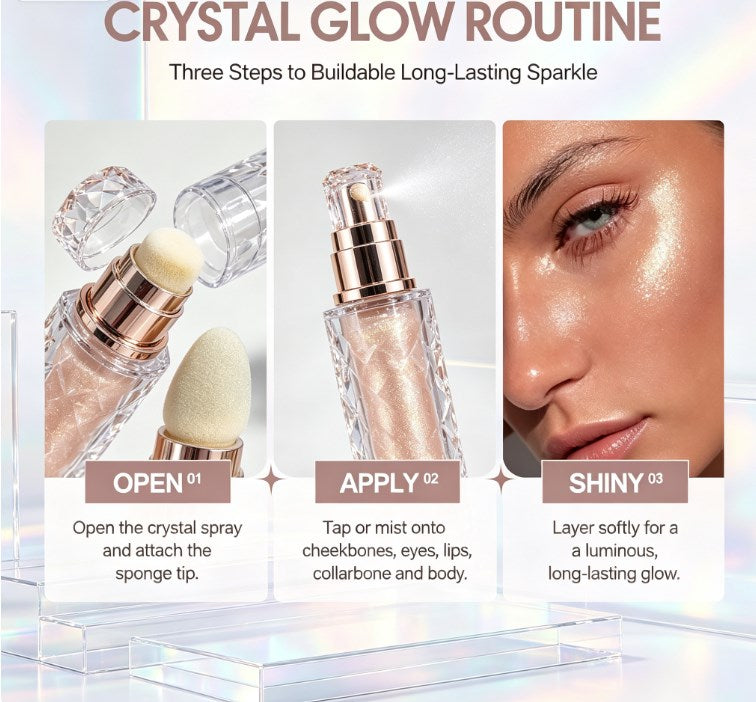 Ultimate Radiance Glitter Powder Palette - Long-Lasting Shimmer Illuminator for Parties & Photoshoots